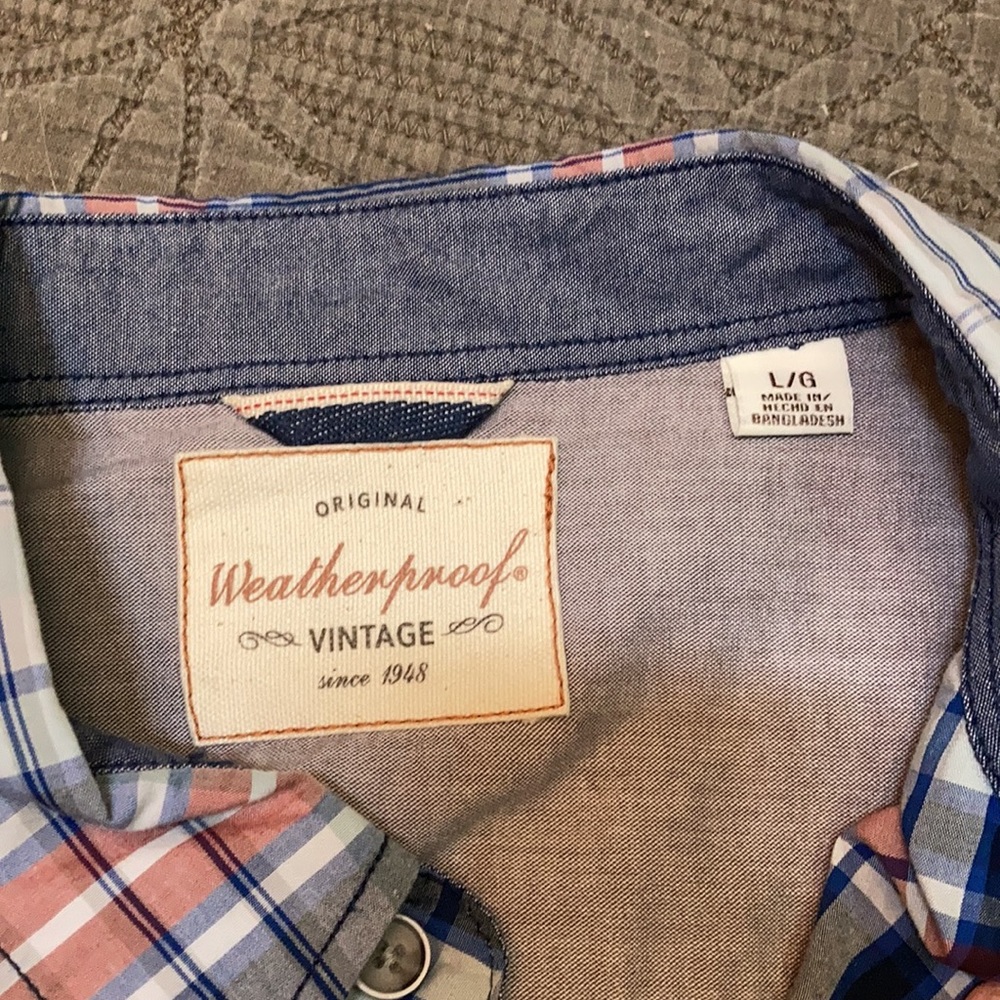 Plaid button down. - Picture 2 of 4